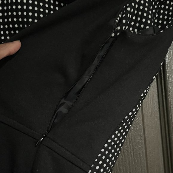 CHARTER CLUB SLEEVELESS A-LINE SHEATH BLACK WHITE WORK EVENT DRESS WOMEN SIZE 4 - Picture 2 of 16